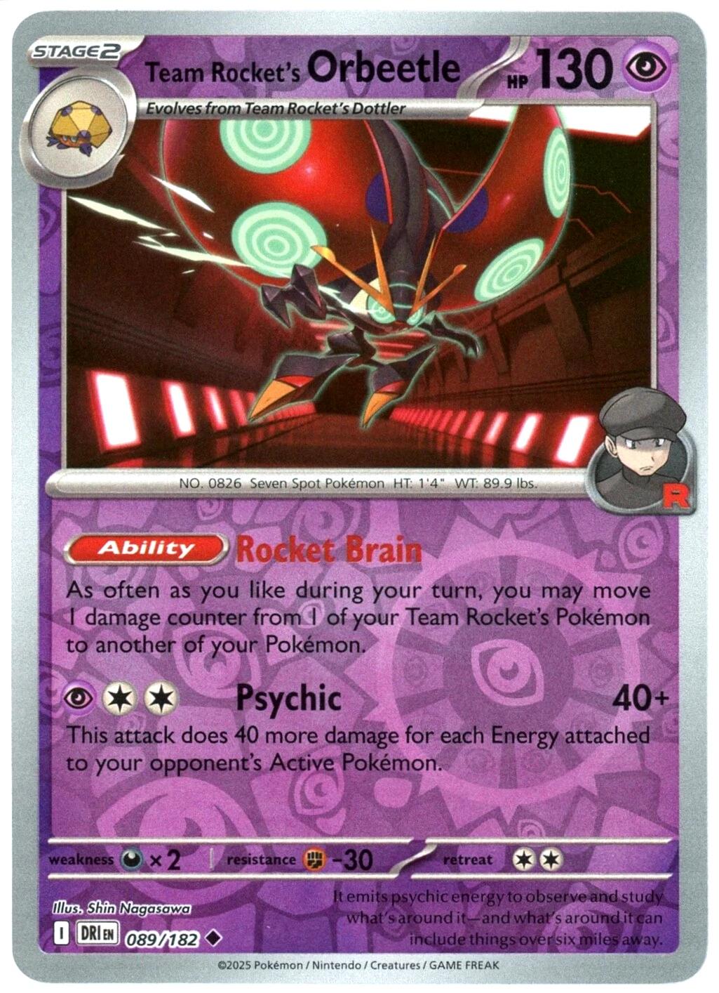 Team Rocket's Orbeetle [Reverse Holo]