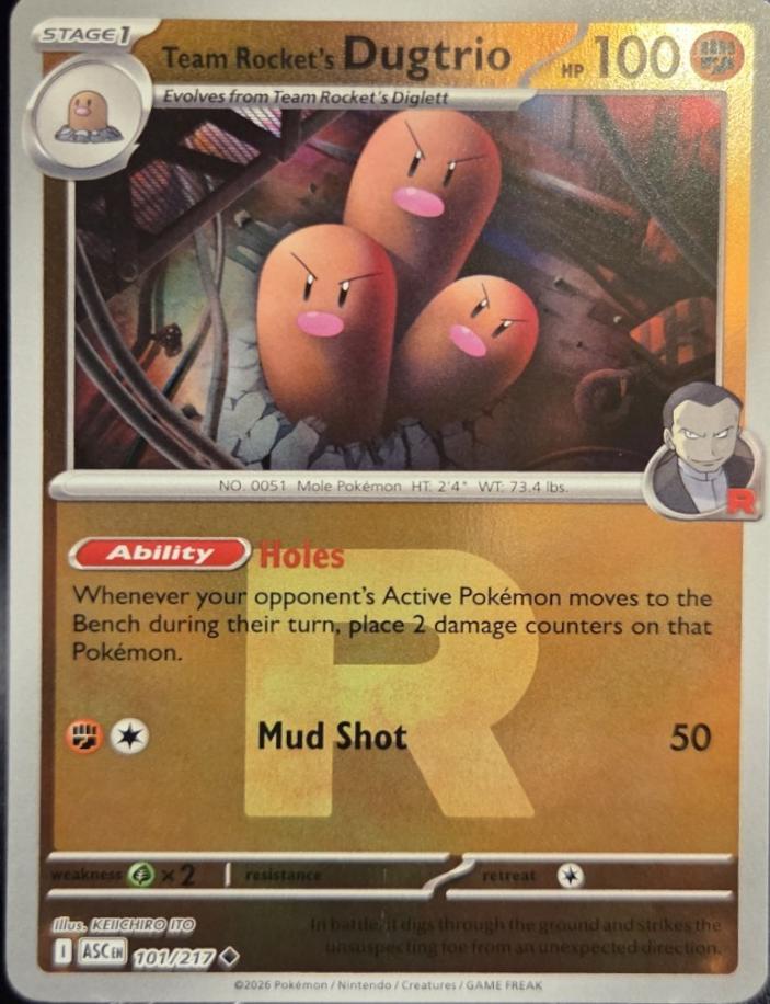 Team Rocket's Dugtrio [Reverse Holo]