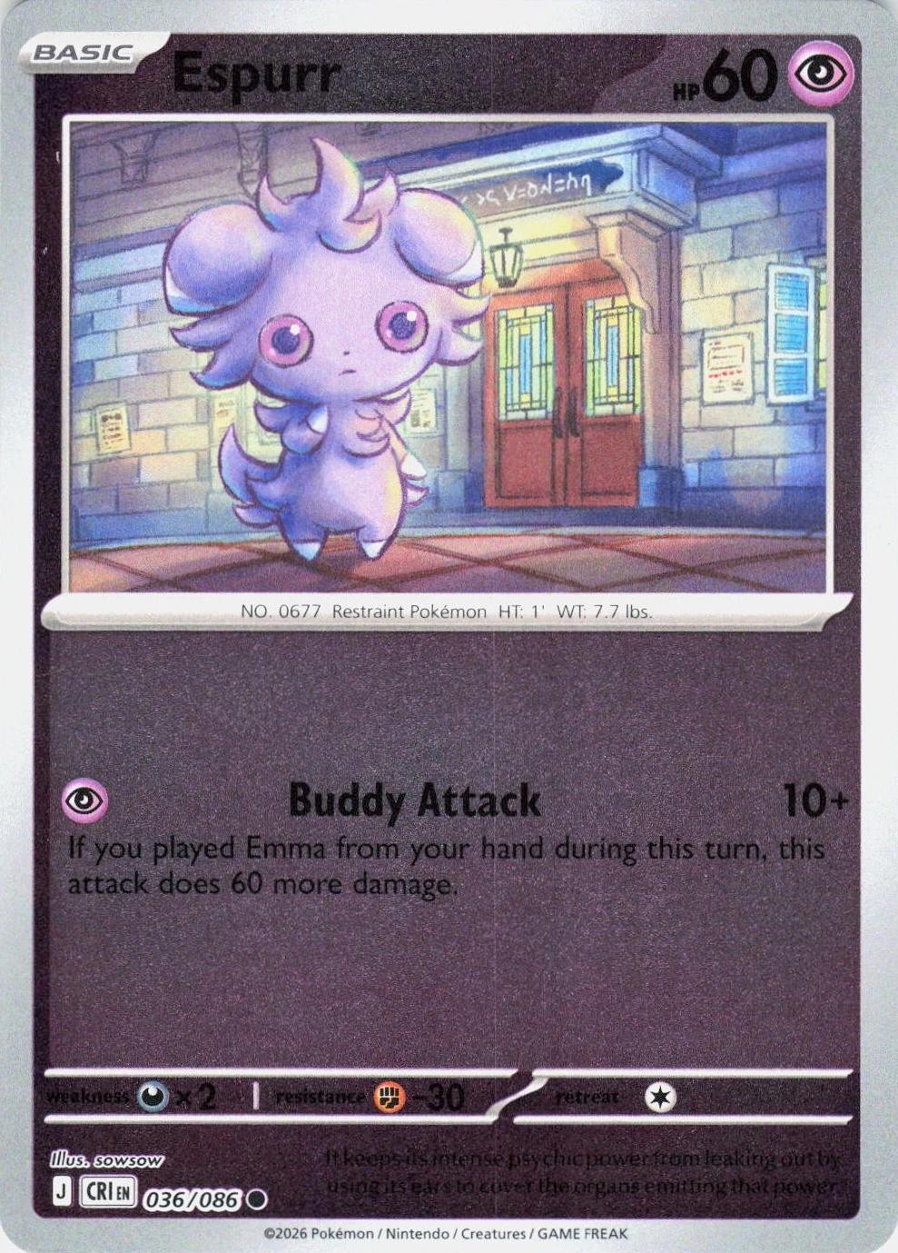 Espurr [Reverse Holo]
