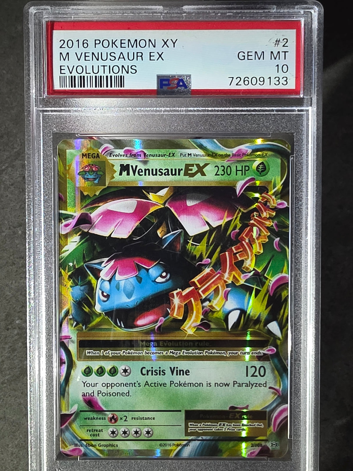 M Venusaur Ex 2/108 - XY Evolutions - PSA 10