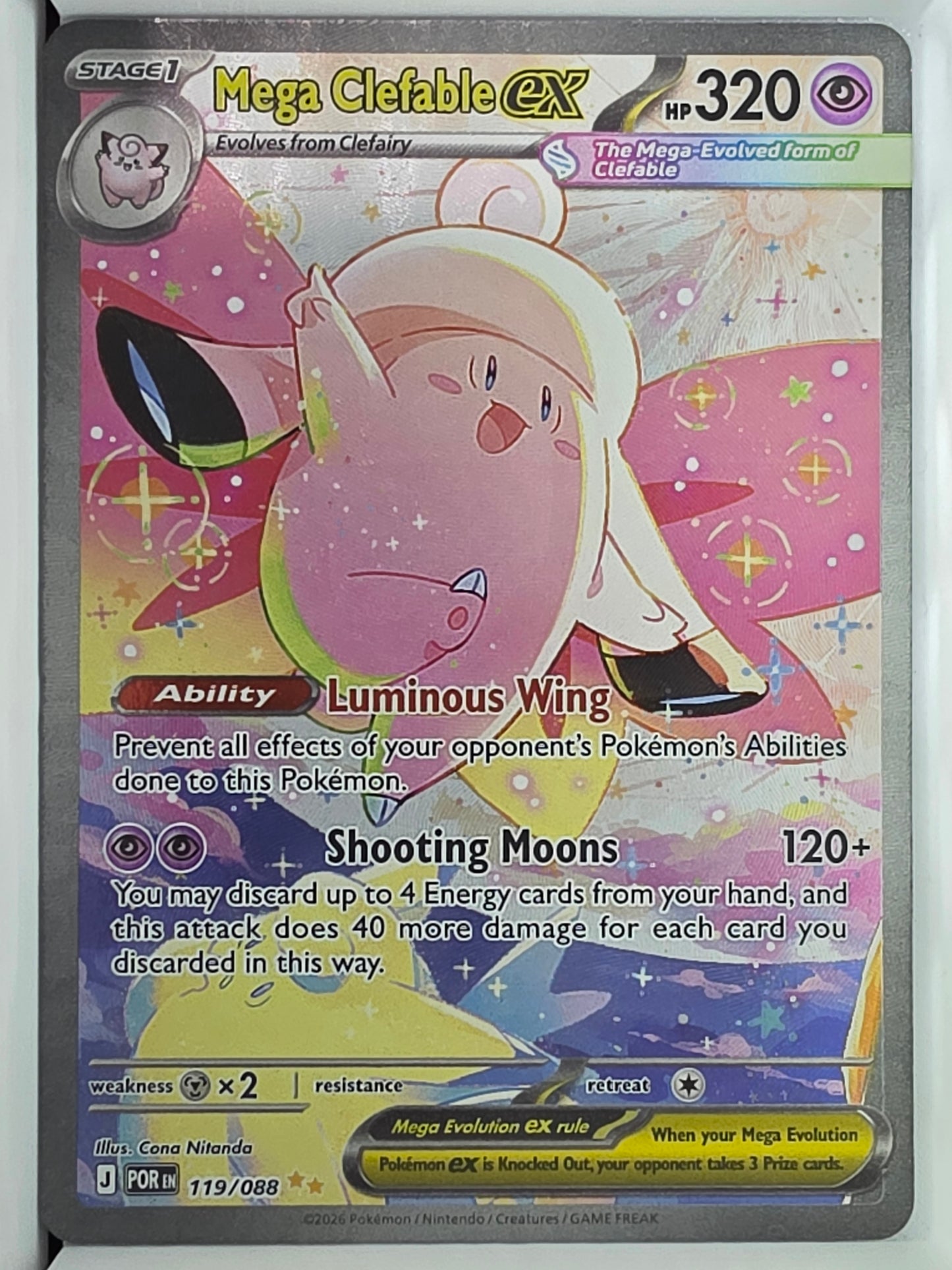 Mega Clefable ex - 119/088 - Special Illustration Rare - Perfect Order
