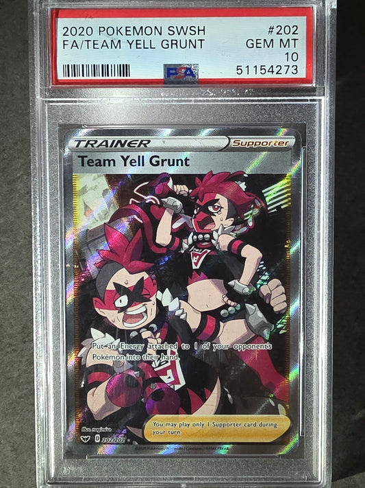 Team Yell Grunt - 202/202 - Sword & Shield - PSA 10