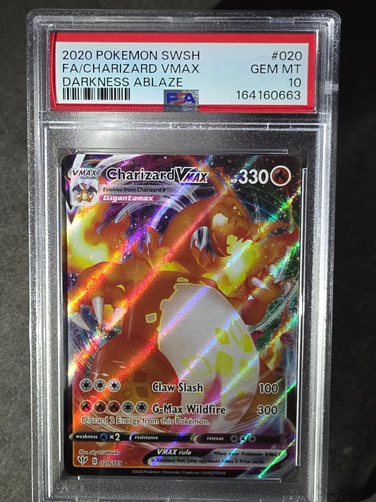 Charizard Vmax 020/189 - Darkness Ablaze - PSA 10